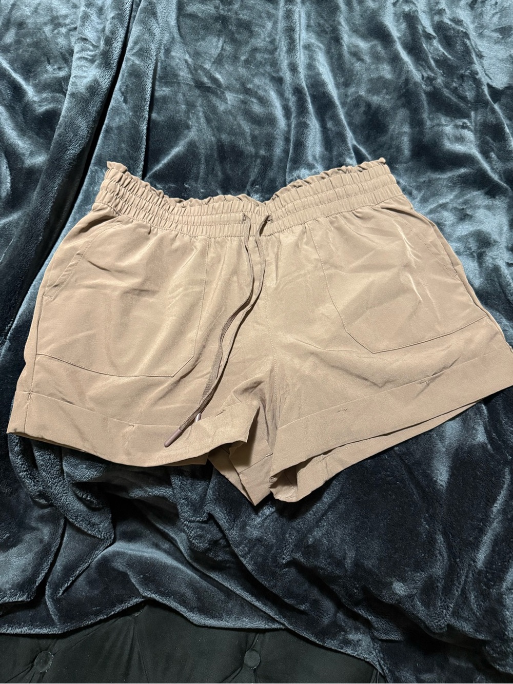 Women's Elastic-Waist Mauve Shorts